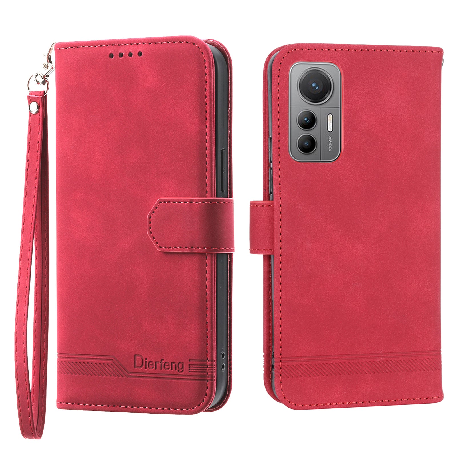 DIERFENG DF-03 for Xiaomi 12 Pro 5G 12 Pro (Dimensity) 5G 12S Pro 5G Wallet PU Leather Phone Case Lines Imprinted Phone Stand Cover- Black DIERFENG DF-03 for Xiaomi 12 Pro 5G 12 Pro (Dimensity) 5G 12S Pro 5G Wallet PU Leather Phone Case Lines Imprinted Phone Stand Cover- Black